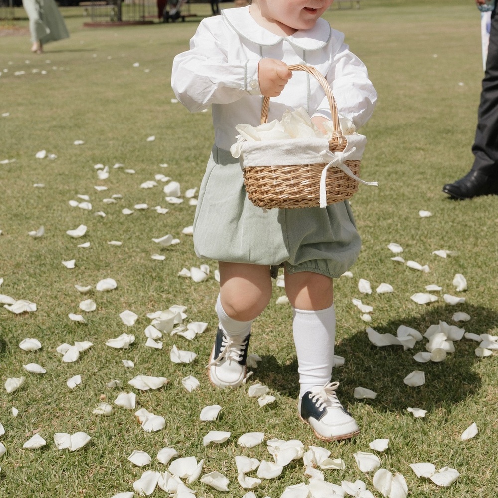 Henry Duvall Long Sleeve Barrett Bubble in Hanover Herringbone 3T - Picture 2 of 4